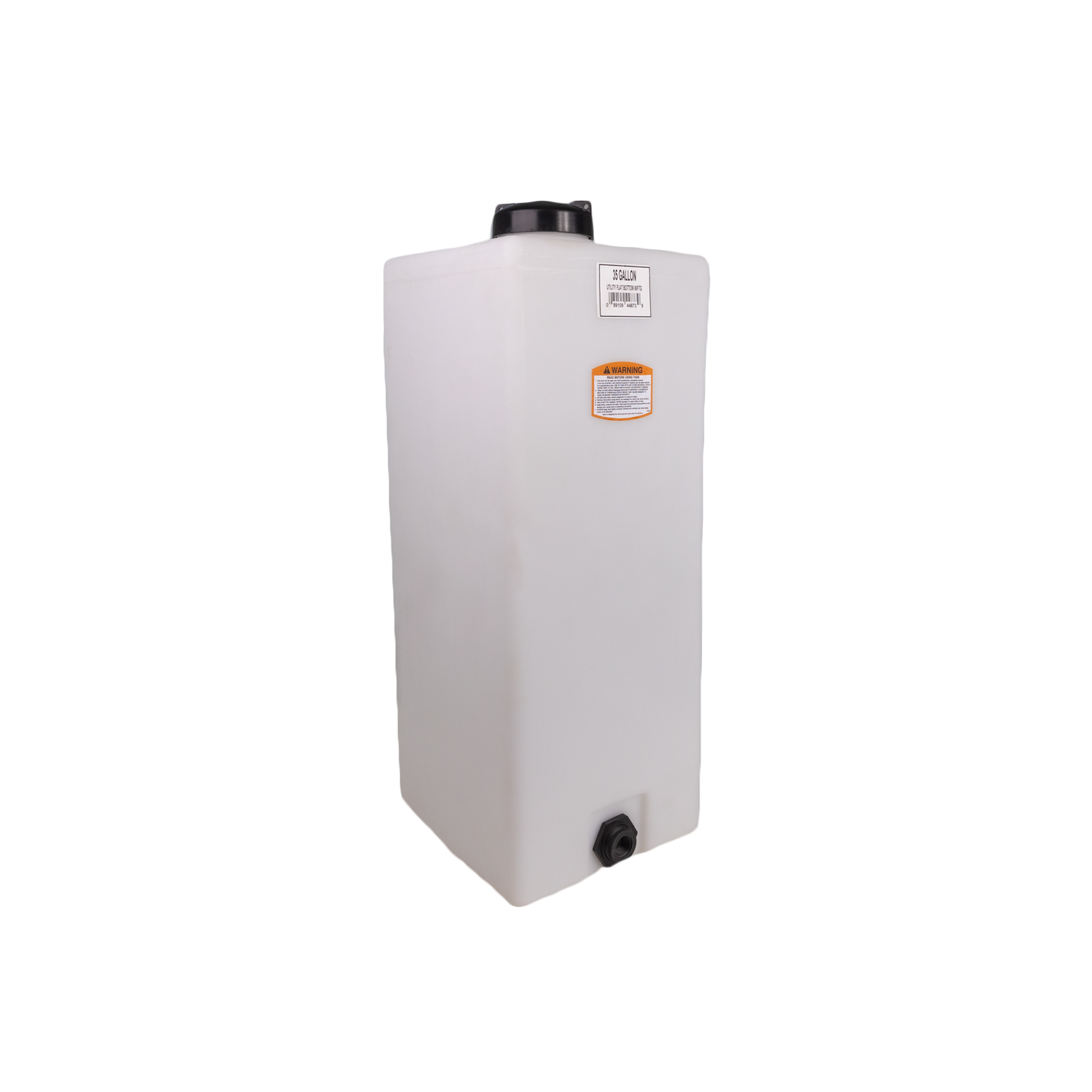 Norwesco, 35 Gallon Flat Bottom Utility Tank, Max. Capacity 35 Gal, Max. PSI 0 Material Polyethylene, Model# 44873-DS